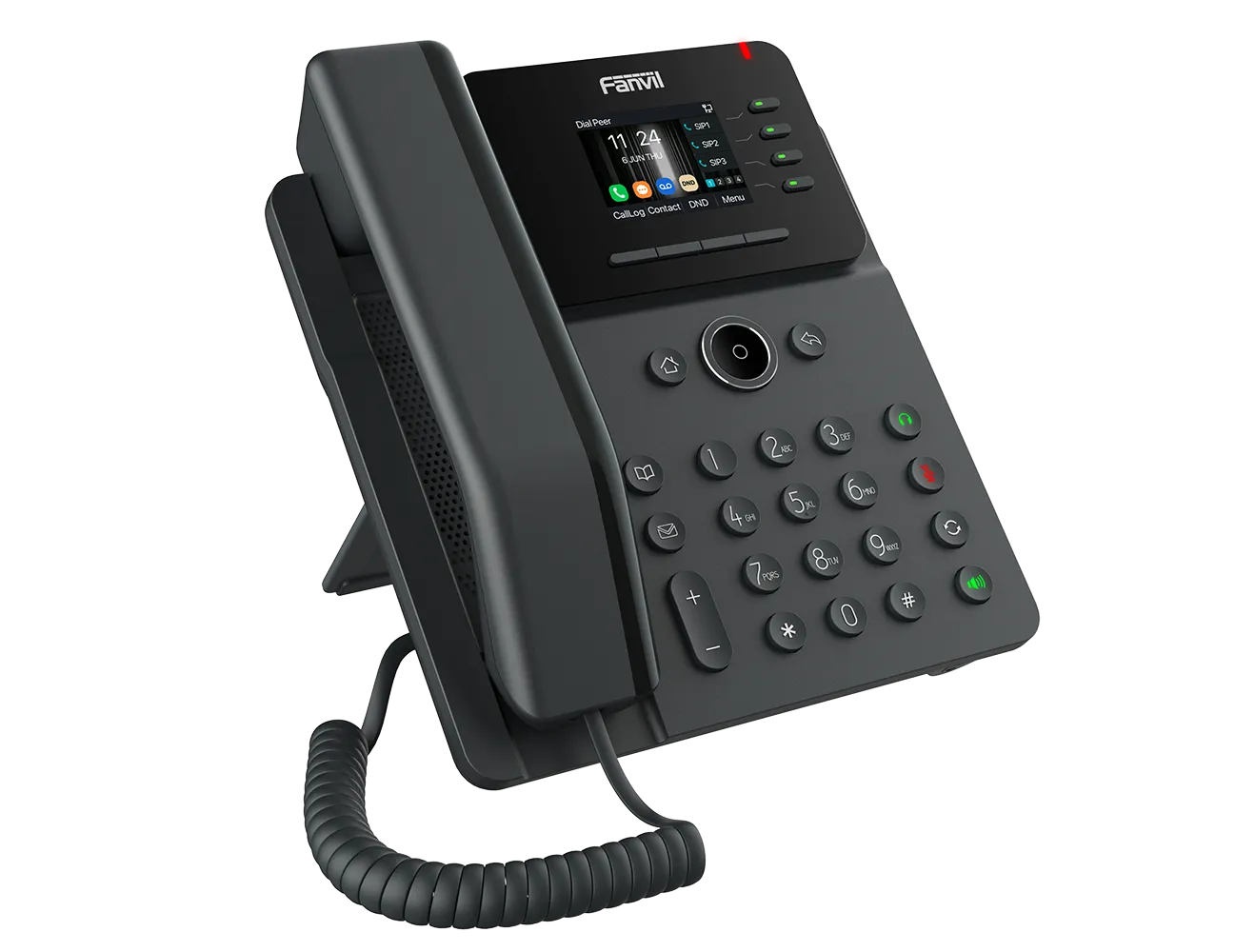 Fanvil Enterprise Phone 6-Party Local Conference HD voice 4 SIP lines 4 Line key 2.4 Inch color screen Opus+IPV6 12 DSS keys PSU