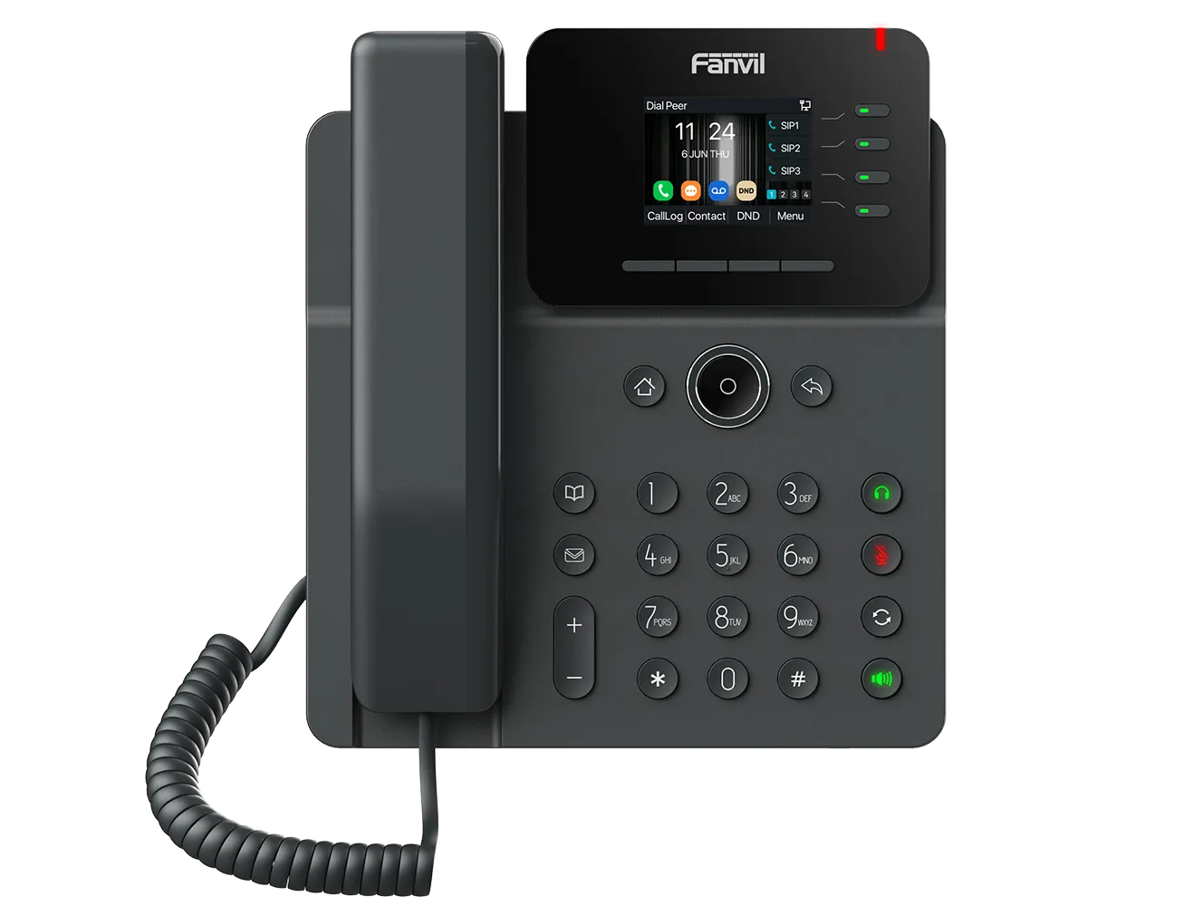Fanvil Enterprise Phone 6-Party Local Conference HD voice 4 SIP lines 4 Line key 2.4 Inch color screen Opus+IPV6 12 DSS keys PSU