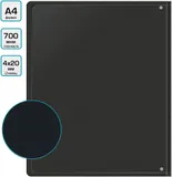 Папка на 4-х кольцах Бюрократ -0827/4RBLCK A4 пластик 0.7мм кор.27мм внутр. с вставкой черный