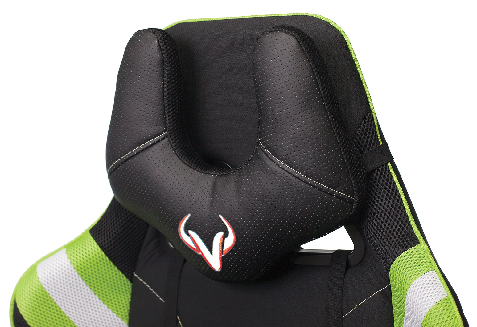 Кресло игровое Zombie VIKING 4 AERO черный/салатовый ткань/эко.кожа с подголов. крестов. пластик