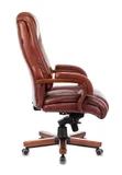 Кресло руководителя Бюрократ T-9925WALNUT светло-коричневый Leather Eichel кожа крестов. металл/дерево