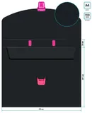 Портфель Бюрократ Black Opal BLPP01PINK 1 отдел. A4 пластик 0.7мм черный/розовый