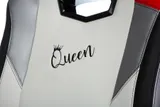 Кресло игровое Zombie HERO QUEEN черный/белый эко.кожа с подголов. крестов. пластик