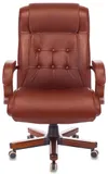 Кресло руководителя Бюрократ T-9926WALNUT светло-коричневый Leather Eichel кожа крестов. металл/дерево