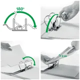 Папка-регистратор Leitz Active WOW 11070054 A4 65мм лам.карт. зеленый без. окант. вместимость 350 листов накл.на кор.