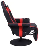 Кресло игровое Cactus CS-CHR-GS200BLR черный/красный подст.для ног