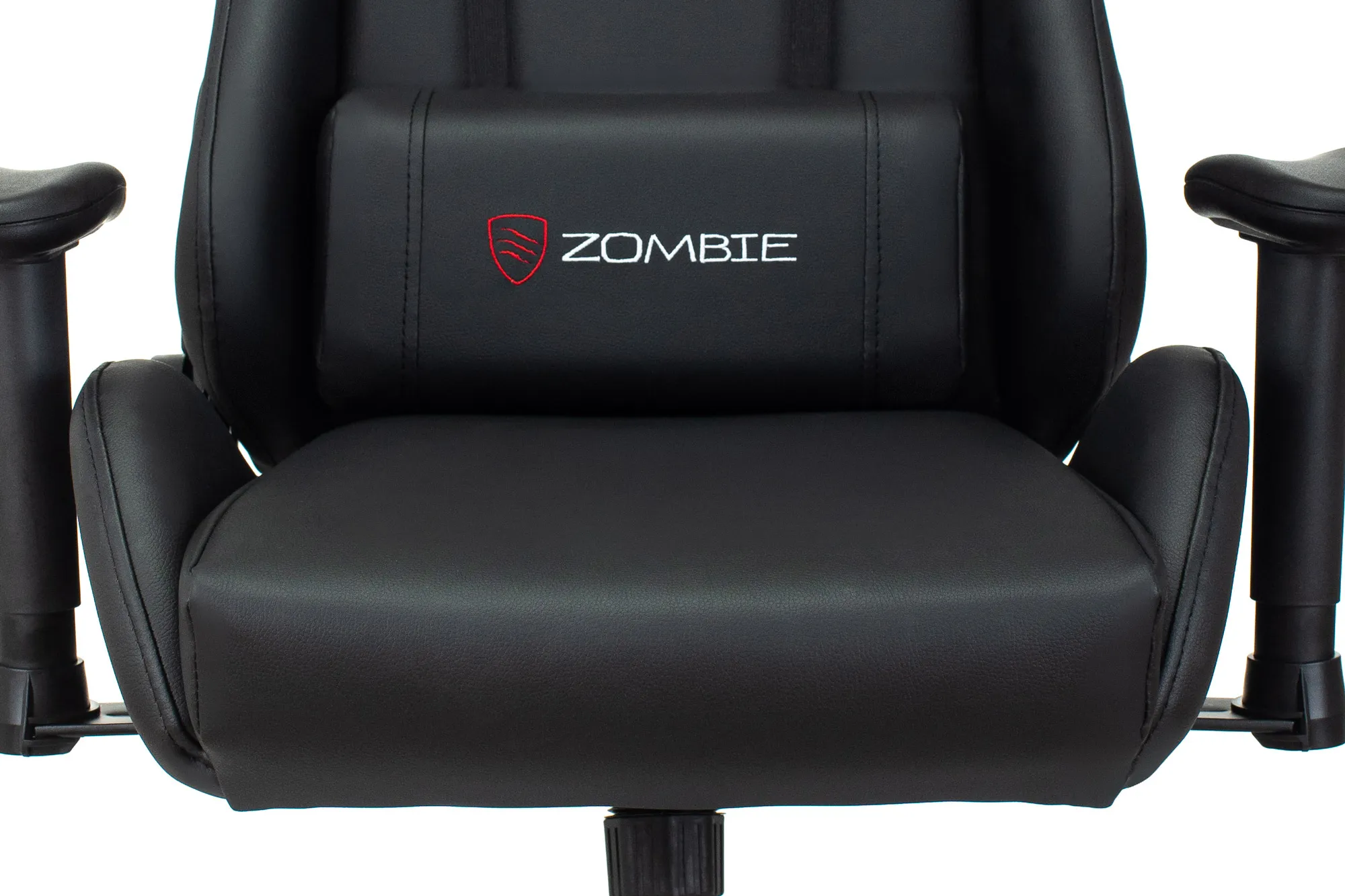 Кресло игровое Zombie Formula черный/красный эко.кожа крестов. пластик черный