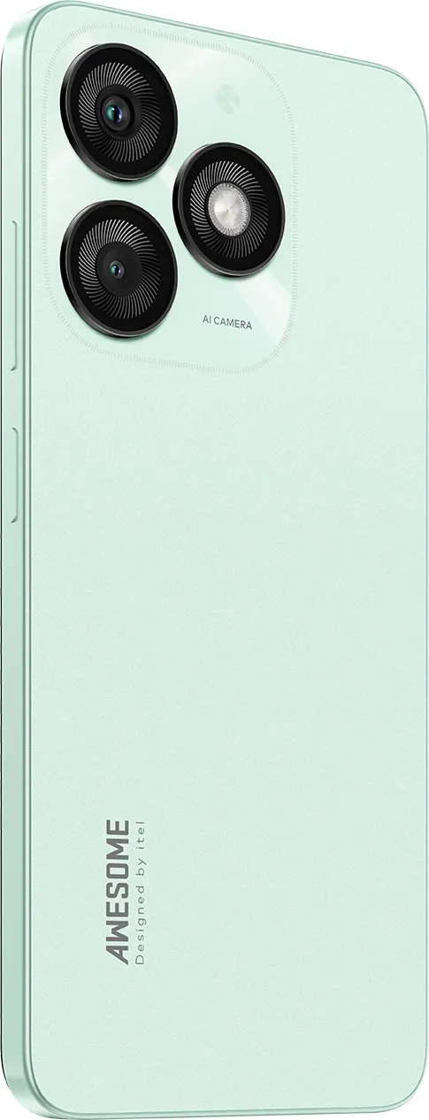 Смартфон Itel A667LP A50 64Gb 3Gb зеленый моноблок 3G 4G 2Sim 6.56" 720x1612 Android 14 8Mpix 802.11 b/g/n GPS GSM900/1800 GSM1900 TouchSc A-GPS microSD max512Gb