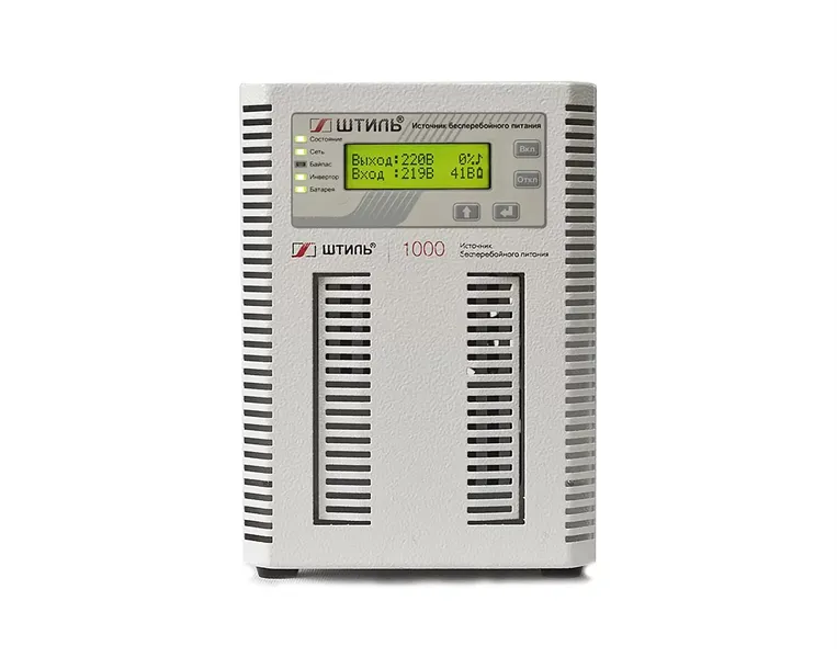 ШТИЛЬ ИБП 1000 ВА; 1 фазный; on-line; батарея: 36В, ext (no incl), ЗУ 5А; напольное