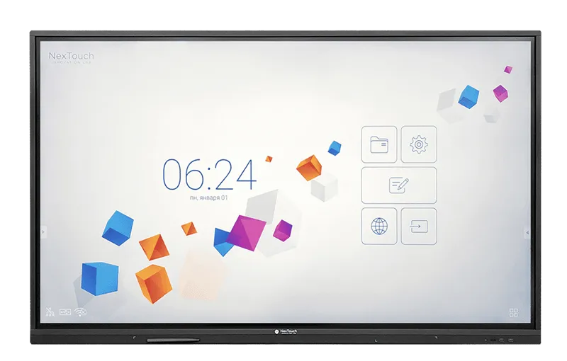 Мультимедийное устройство Интерактивный комплекс NextPanel 65, 65"4К (3840*2160), 370 кд/м2, 4000:1, IR, 10 мс, 20 касаний, Wi-Fi, Android 8.0. OPS модуль: процессор Intel Core i5, DDR4 8Гб, SSD 128Гб