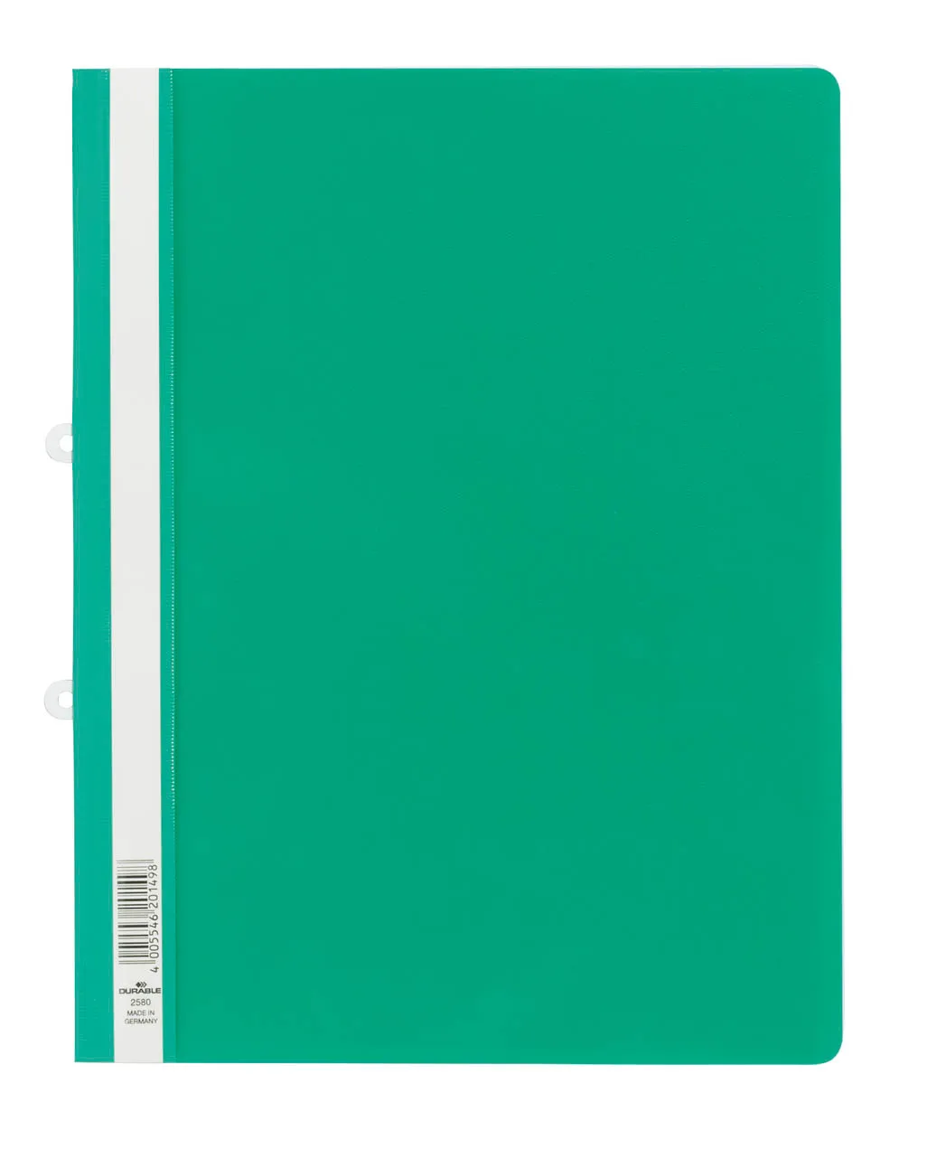 Папка-скоросшиватель Durable 2580-05 прозрач.верх.лист боков.перф. пластик зеленый