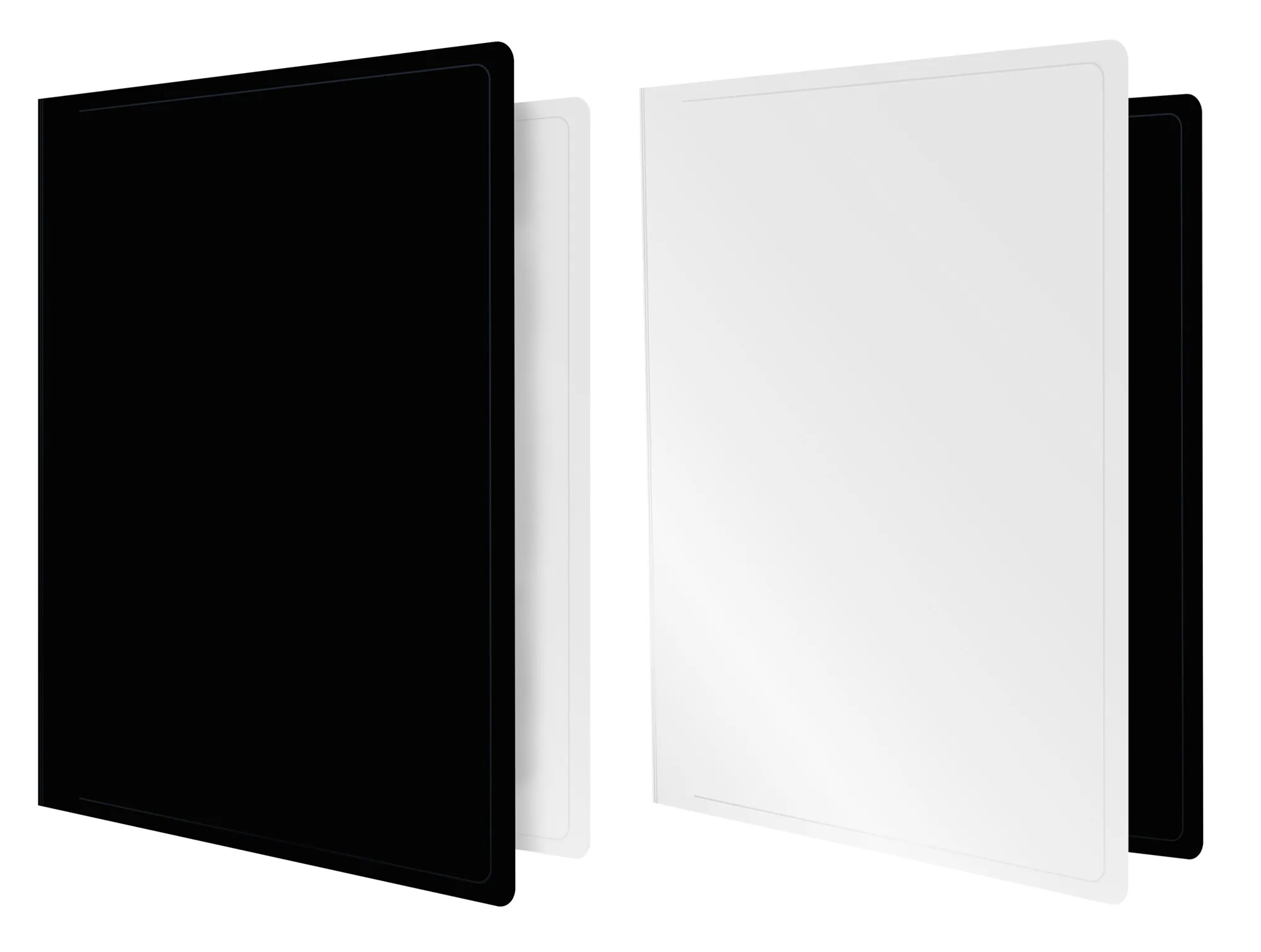 Папка метал.пруж.скоросш. Бюрократ Black&White BWPZ08P A4 пластик 0.8мм ассорти