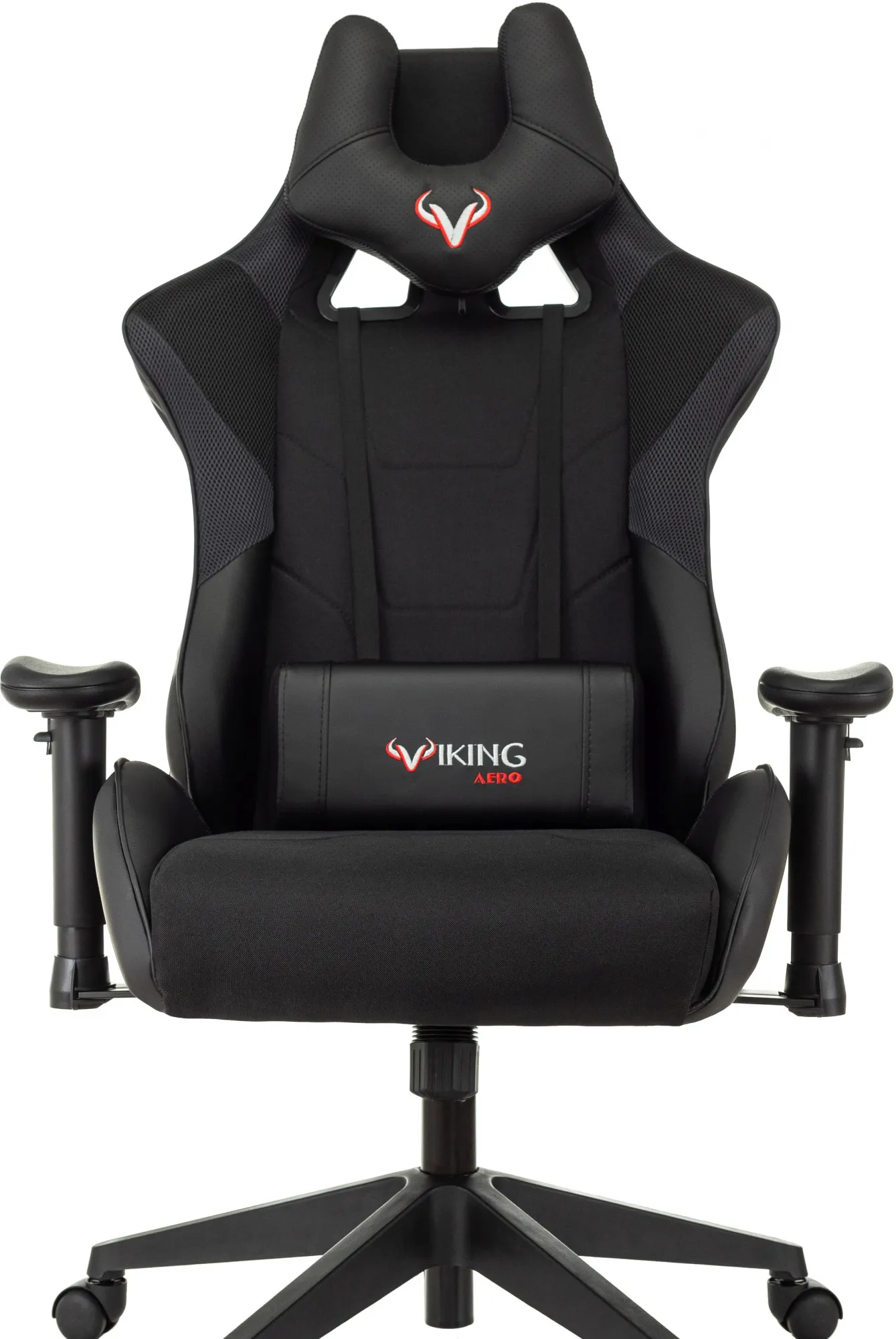 Кресло игровое Zombie VIKING 4 AERO Edition черный ткань/эко.кожа с подголов. крестов. пластик