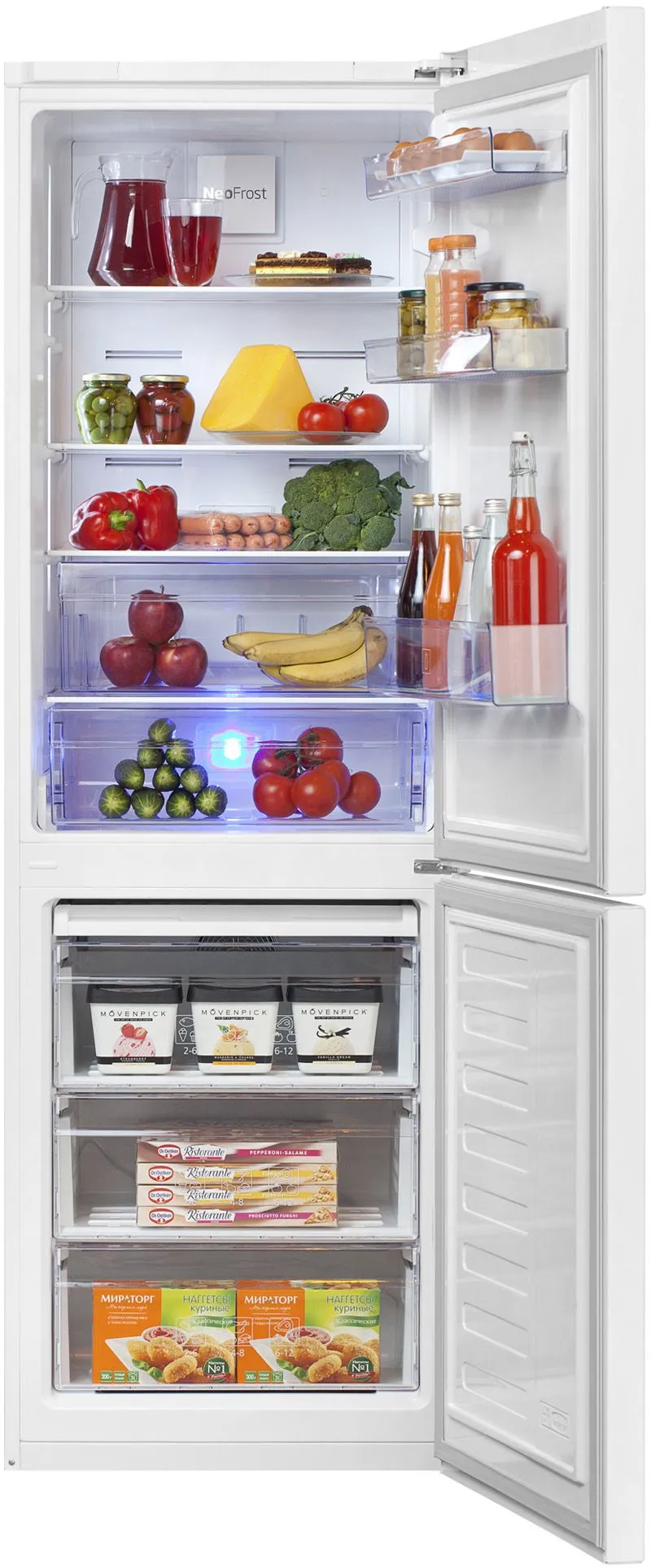 Холодильник Beko RCNK321E20BW белый (двухкамерный)