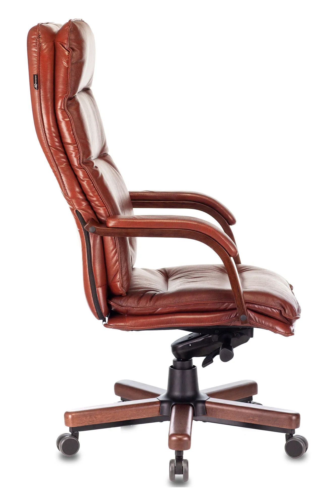 Кресло руководителя Бюрократ T-9927WALNUT светло-коричневый Leather Eichel кожа крестов. металл/дерево