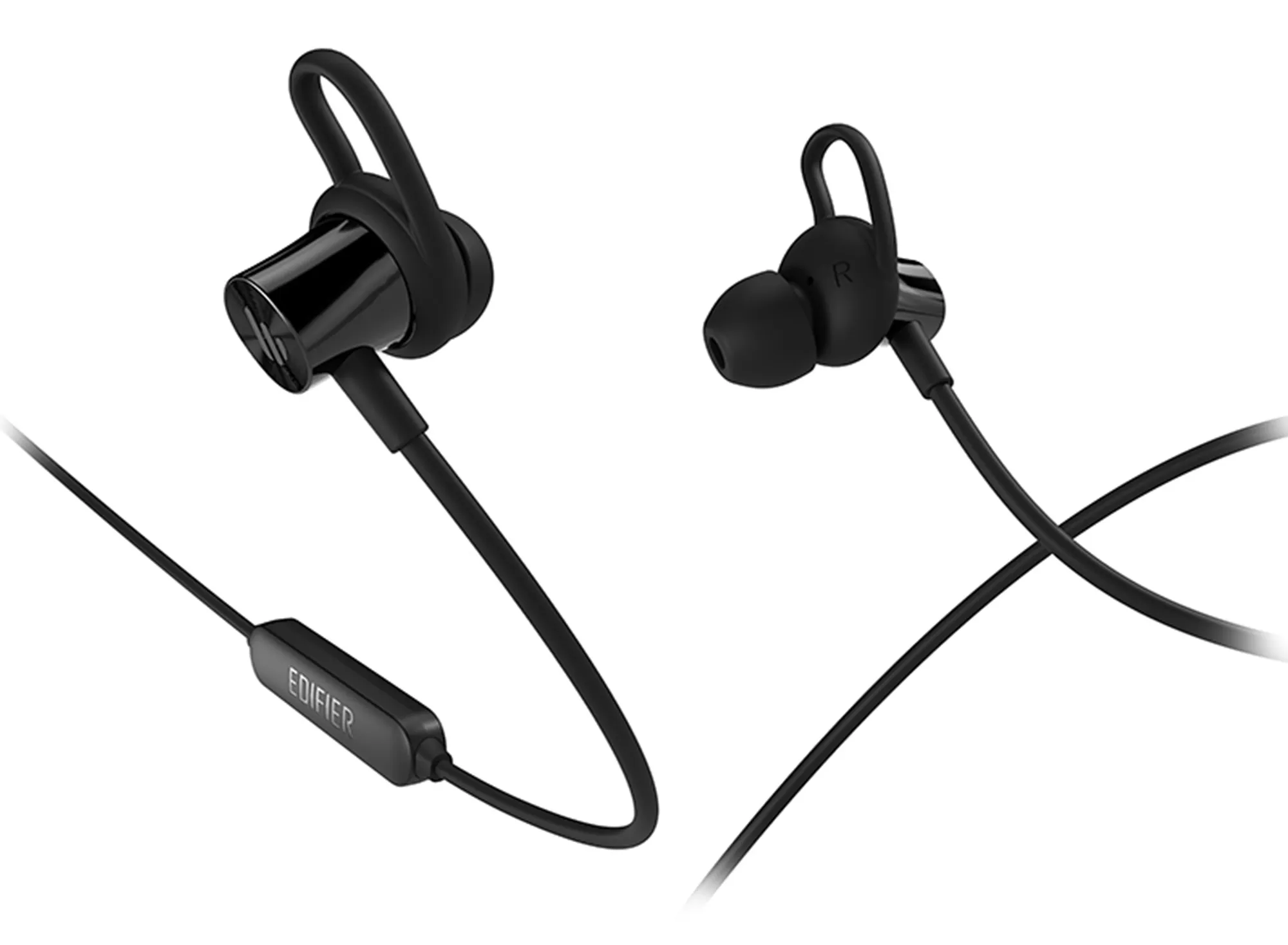Гарнитура вкладыши Edifier W200BT SE 0.5м черный беспроводные bluetooth в ушной раковине