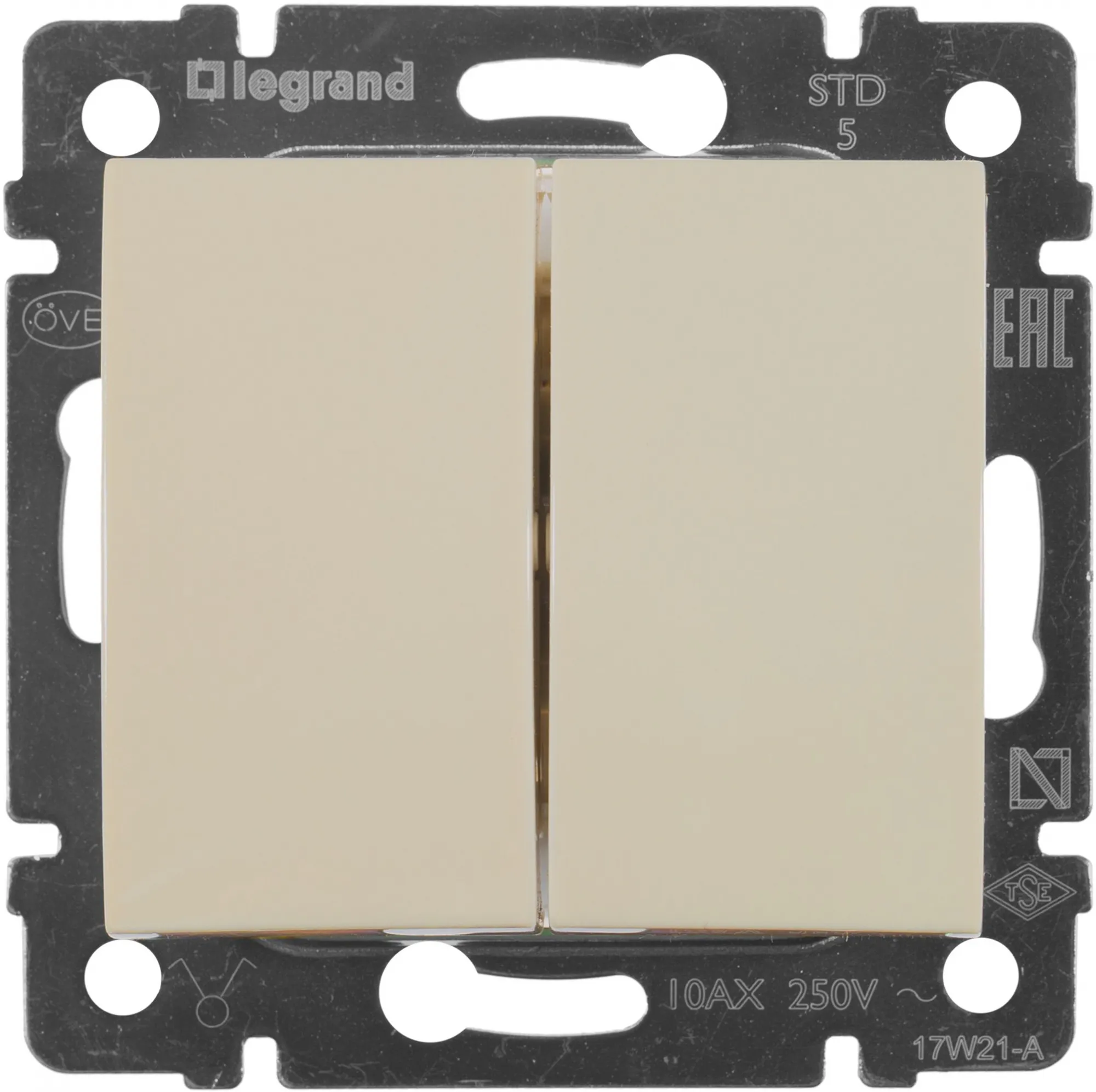 Выключатель Legrand Valena скрыт. 2кл. IP20 слоновая кость (774305)