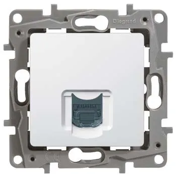 Розетка телеф. Legrand Etika 672240 скрыт. белый