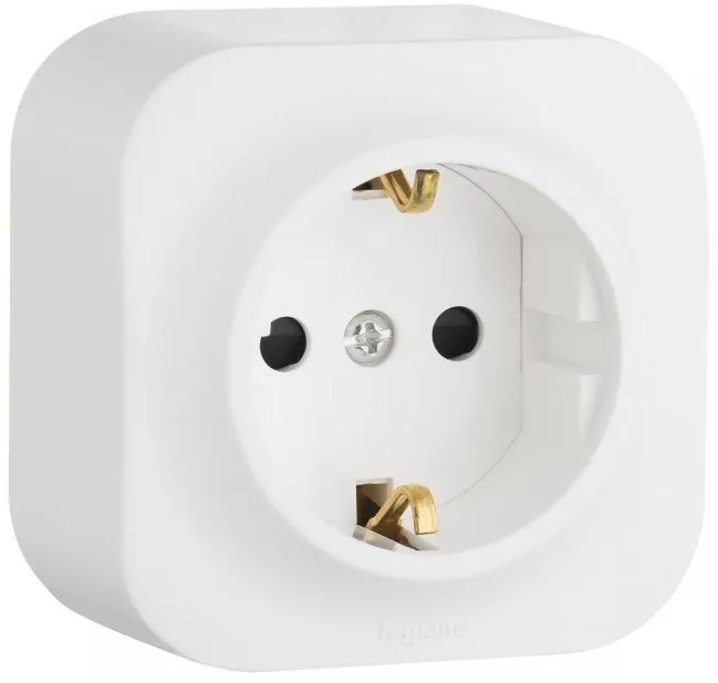 Розетка силов. Legrand Quteo 782211 откр. зазем. IP20 белый