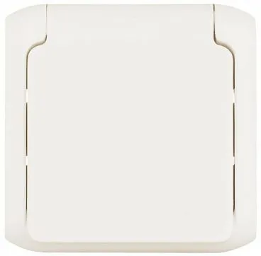 Розетка силов. Legrand Quteo 782321 откр. зазем. штор. крыш. IP44 белый