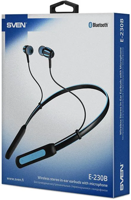 Гарнитура вкладыши Sven E-230B голубой беспроводные bluetooth (SV-017897)