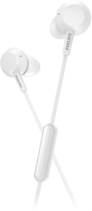 Гарнитура вкладыши Philips TAE4105WT/00 1.2м белый проводные в ушной раковине