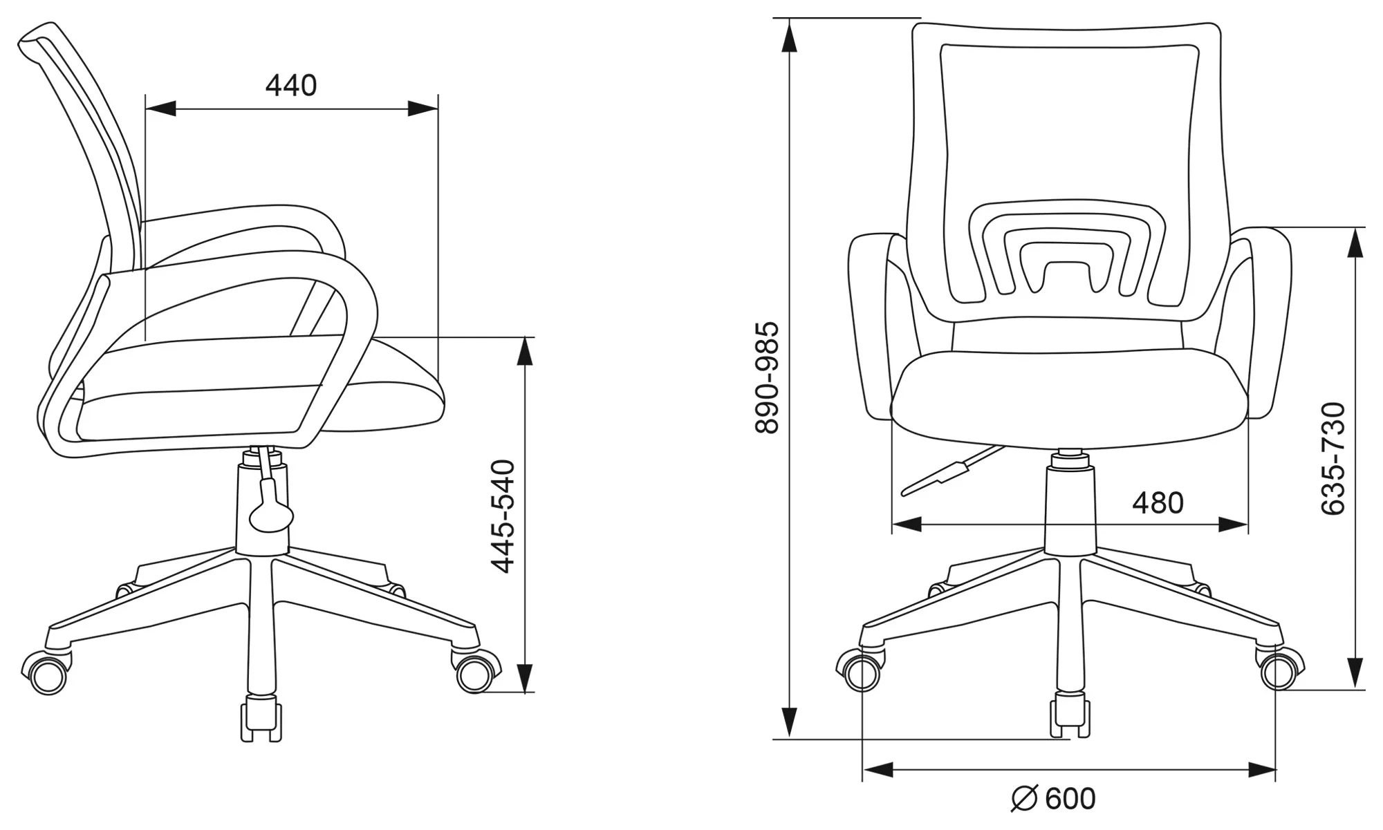 Кресло Бюрократ CH-W695NLT розовый TW-06A TW-13A сетка/ткань крестов. пластик пластик белый