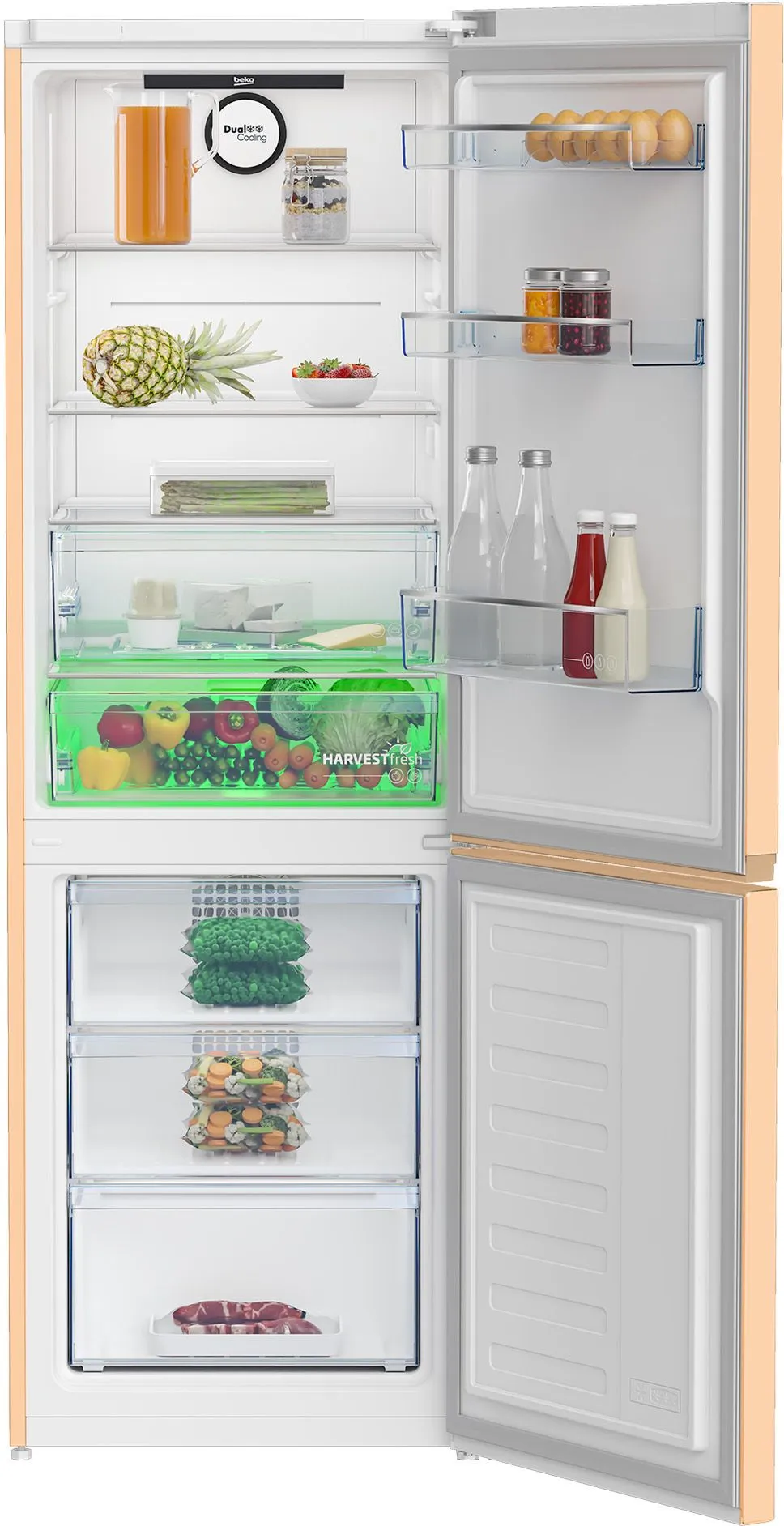 Холодильник Beko B3RCNK362HSB бежевый (двухкамерный)