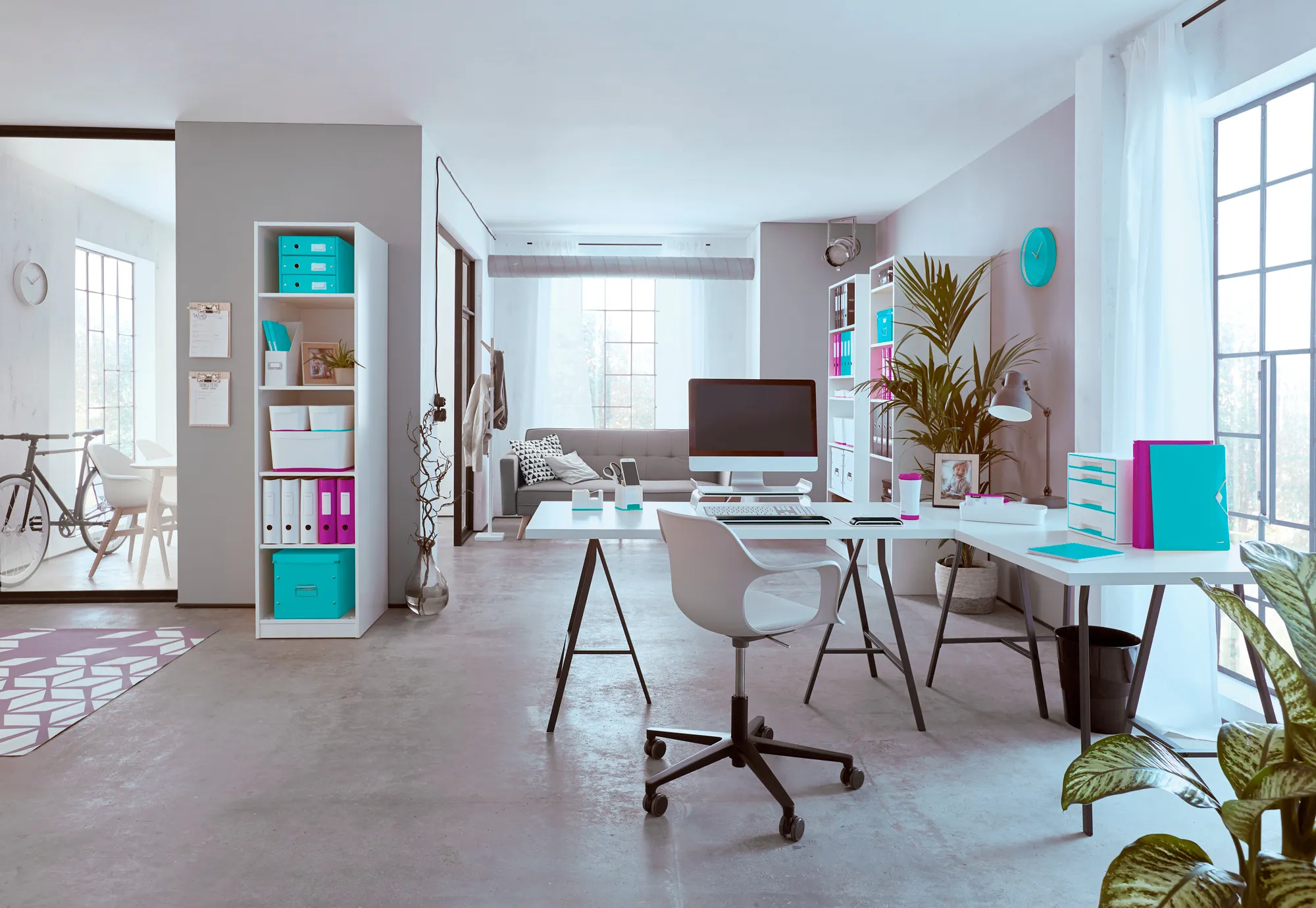Папка-регистратор Leitz Active WOW 11070062 A4 65мм лам.карт. фиолетовый без. окант. вместимость 350 листов накл.на кор.