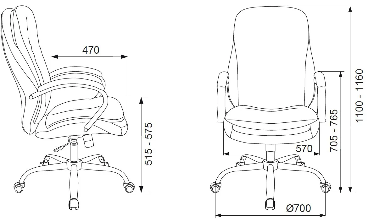 Кресло руководителя Бюрократ T-9950SL Fabric черный Light-20 крестов. металл хром