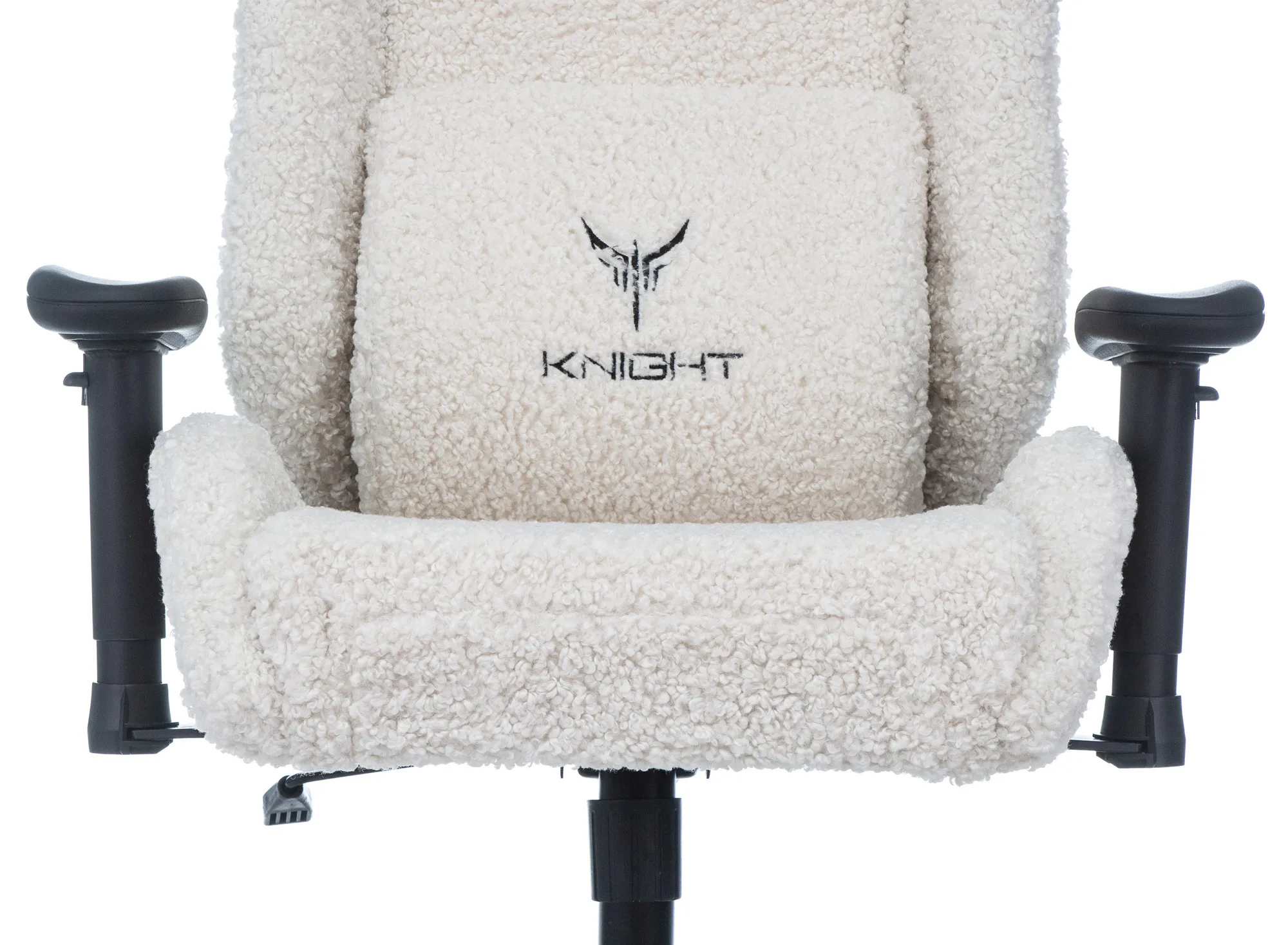 Кресло игровое Knight T1 молочный экомех с подголов. крестов. металл
