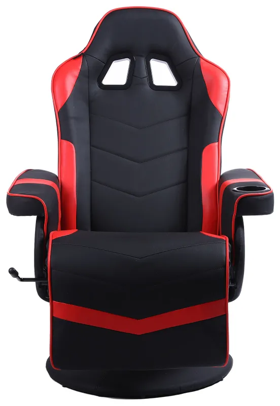 Кресло игровое Cactus CS-CHR-GS200BLR черный/красный подст.для ног