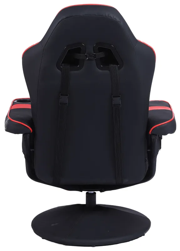 Кресло игровое Cactus CS-CHR-GS200BLR черный/красный подст.для ног