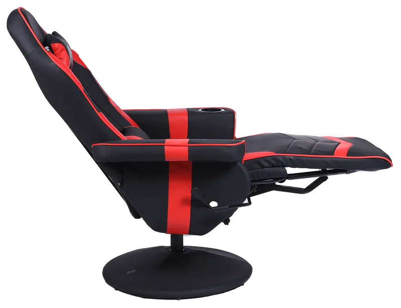 Кресло игровое Cactus CS-CHR-GS200BLR черный/красный подст.для ног