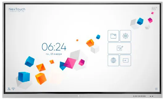 Мультимедийное устройство Интерактивная панель NextPanel 86, 86", 4К (3840*2160), 370 кд/м2, 4000:1, IR, 10 мс, 20 касаний, Wi-Fi, Android 8.0.