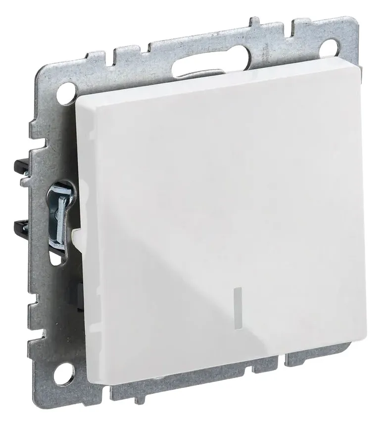Выключатель IEK Brite ВС10-1-1-БрБ скрыт. 1кл. с подсветкой IP20 белый (упак.:1шт) (BR-V10-1-10-K01)