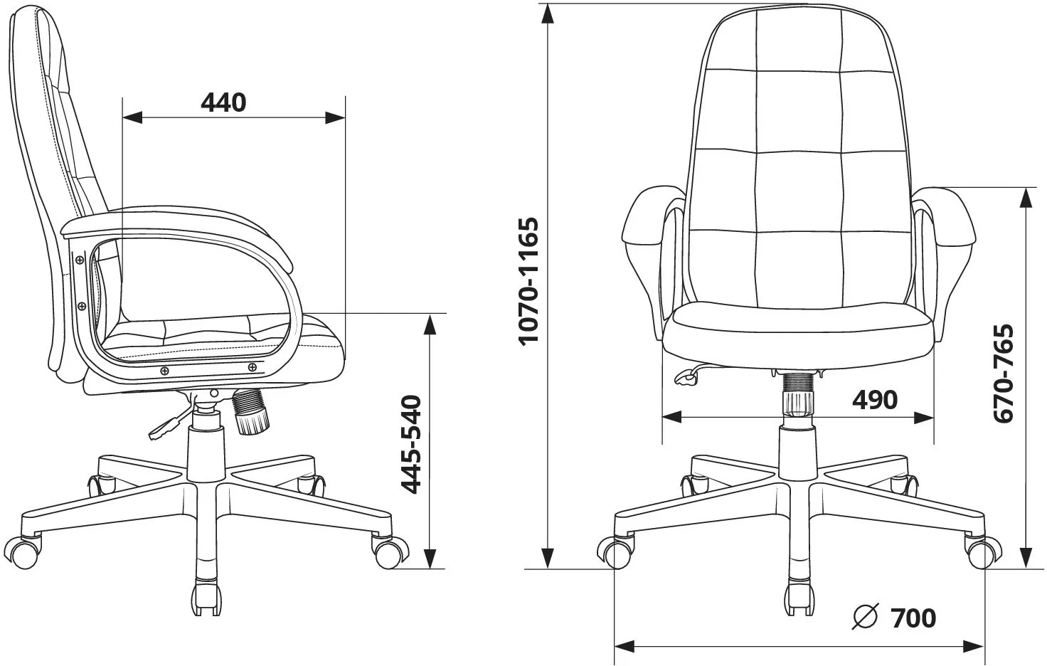 Кресло руководителя Бюрократ CH 002 Fabric серый Light-19 крестов. пластик