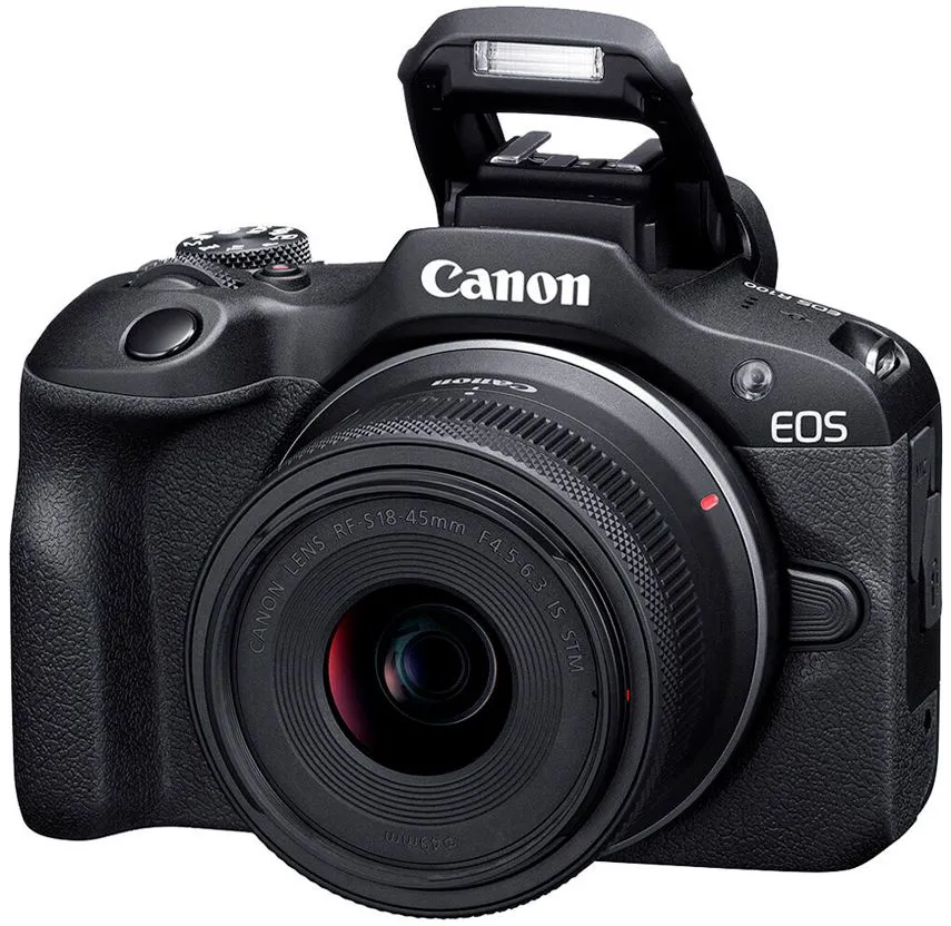 Фотоаппарат Canon EOS R100 черный 24.1Mpix 3" 1080p WiFi RF-S 18-45mm f/4.5-6.3 IS STM LP-E17