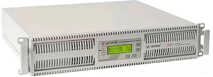 ШТИЛЬ ИБП 1000 ВА; 1 фазный; on-line; батарея: 36В ext (no incl), ЗУ 5А; rack