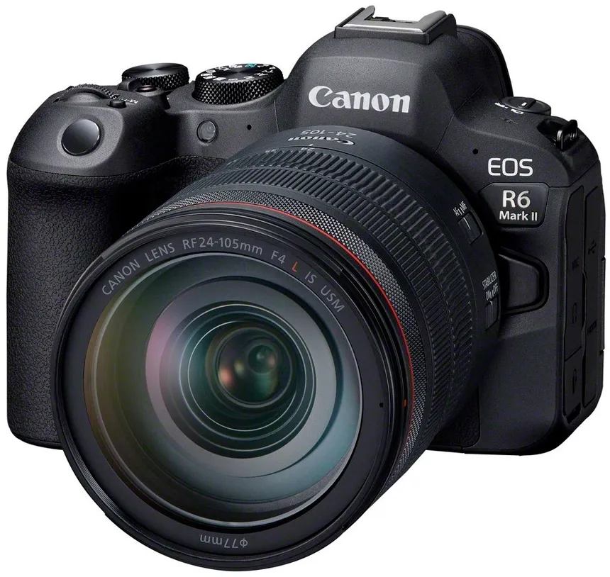 Фотоаппарат Canon EOS R6 Mark II kit черный 1.62Mpix 3" UHD 4K WiFi RF 24-105mm f/4 L IS USM LP-E6NH (с объективом)