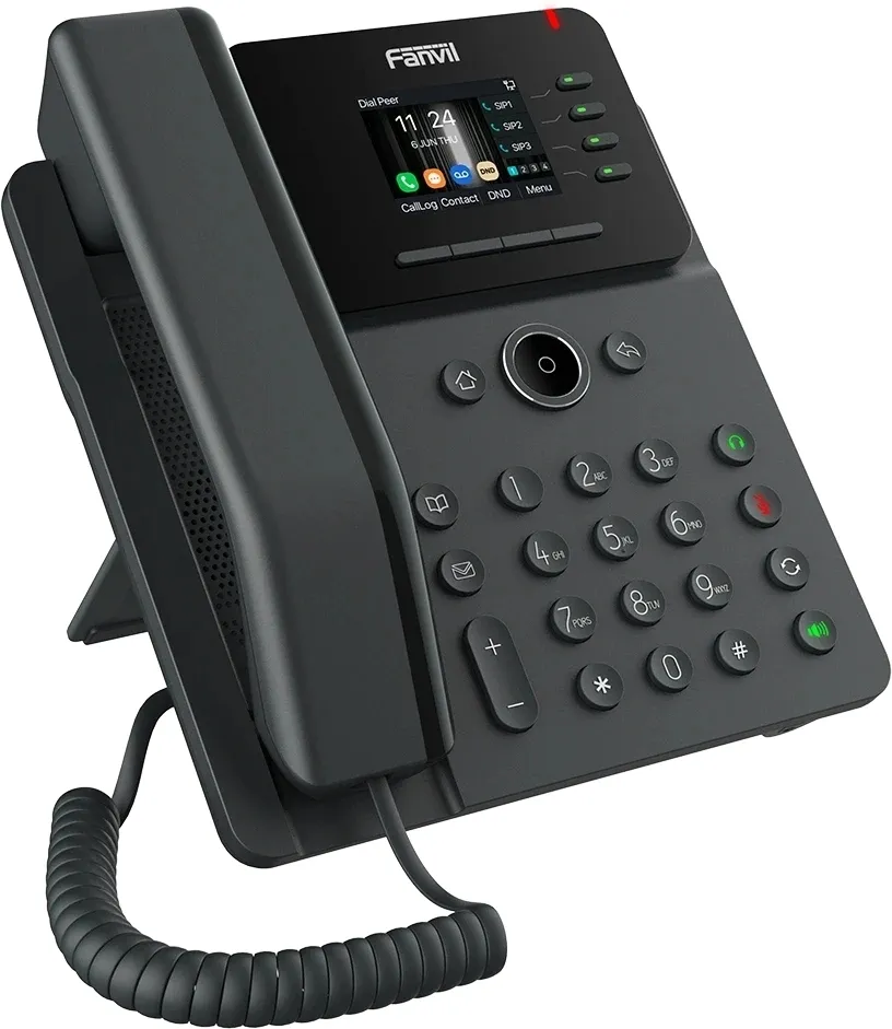 Fanvil Enterprise Phone 6-Party Local Conference HD voice 4 SIP lines 4 Line key 2.4 Inch color screen Opus+IPV6 12 DSS keys PSU