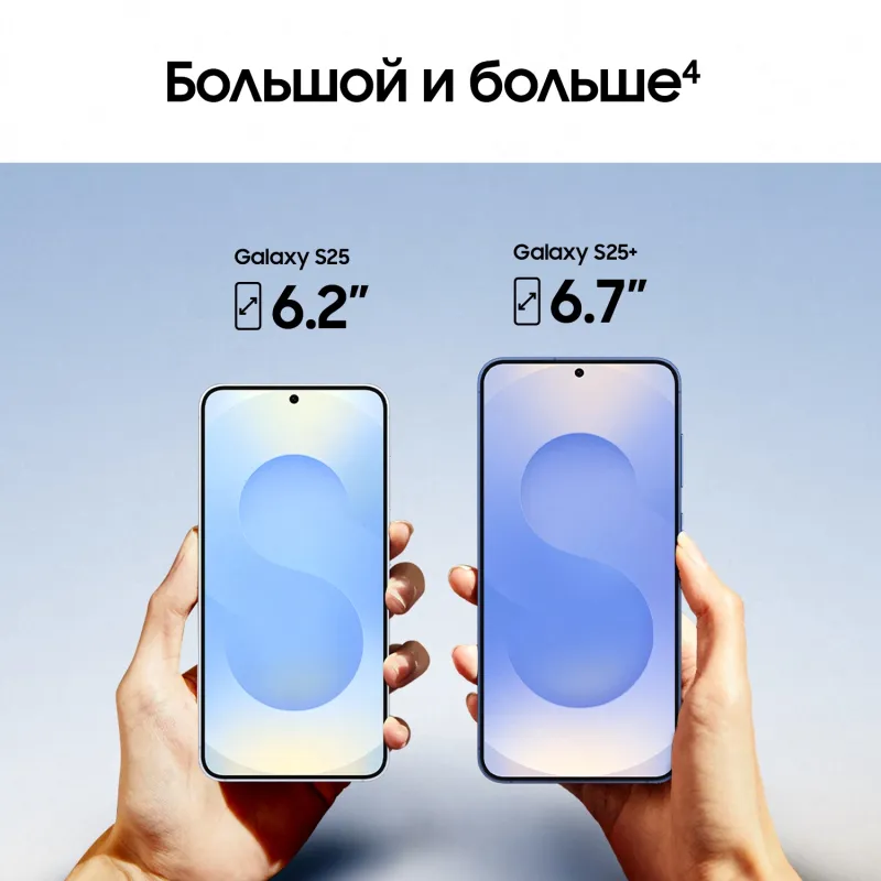 Смартфон Samsung SM-S936B Galaxy S25+ 256Gb 12Gb синий моноблок 3G 4G 2Sim 6.7" 1440x3120 Android 15 50Mpix 802.11 a/b/g/n/ac/ax/be NFC GPS GSM900/1800 GSM1900 TouchSc Protect