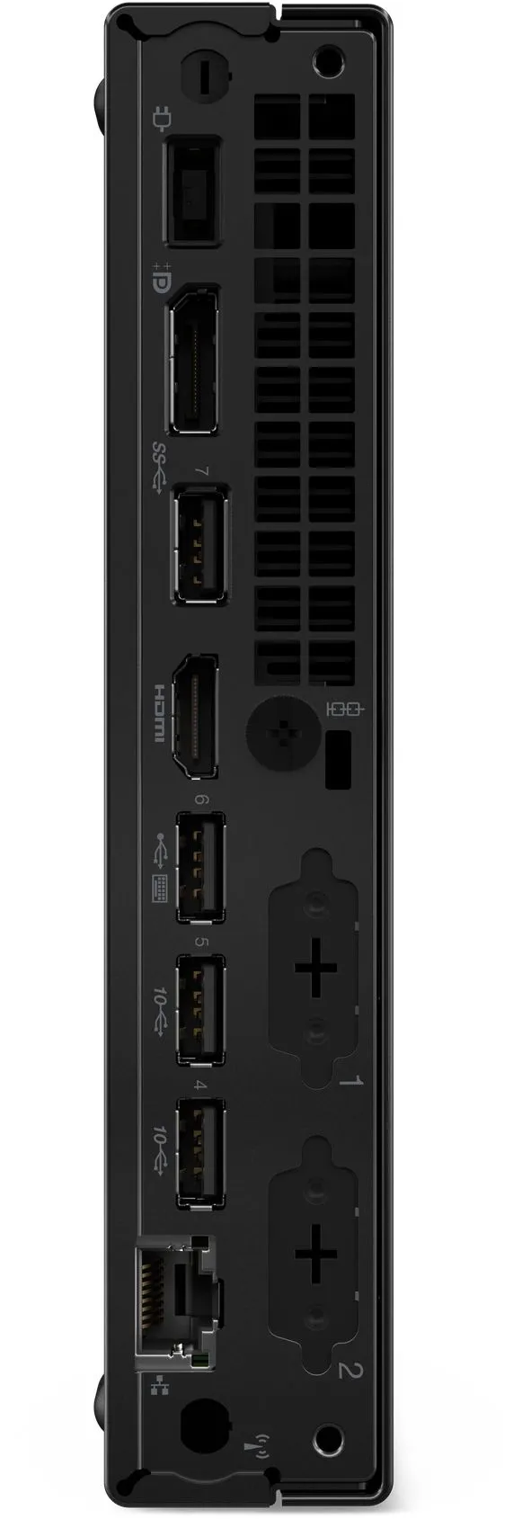 Неттоп Lenovo ThinkCentre Tiny M70q-5 slim i7 14700T (1.3) 16Gb SSD512Gb UHDG 770 Windows 11 Pro GbitEth WiFi BT 135W kb мышь клавиатура черный (12TD0041UM)