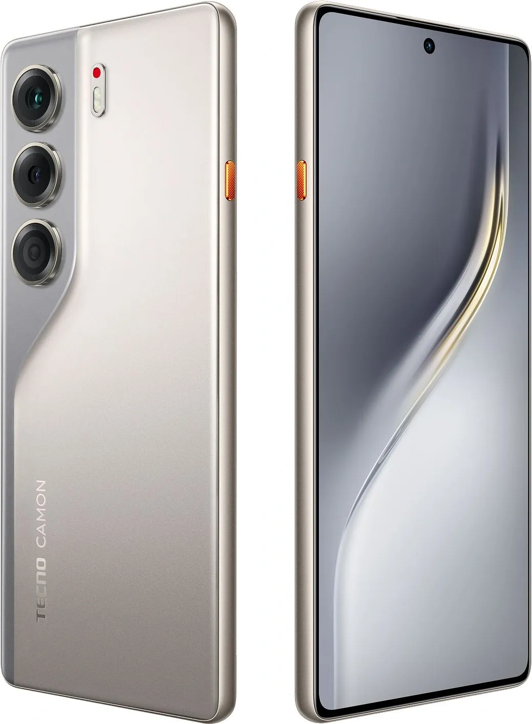 Смартфон Tecno Camon 40 256Gb 8Gb титан моноблок 3G 4G 6.78" 1080x2436 Android 15 50Mpix 802.11 a/b/g/n/ac NFC GPS GSM900/1800 GSM1900 Protect