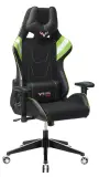Кресло игровое Zombie VIKING 4 AERO черный/салатовый ткань/эко.кожа с подголов. крестов. пластик