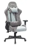 Кресло игровое Zombie VIKING X Fabric серо-голубой с подголов. крестов. пластик