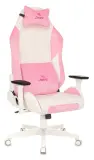 Кресло игровое Zombie EPIC PRO Fabric белый/розовый с подголов. крестов. пластик пластик белый