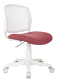 Кресло детское Бюрократ CH-W296NX белый TW-15 сиденье розовый 26-31 сетка/ткань крестов. пластик пластик белый