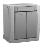 Выключатель Panasonic Pacific откр. 1кл. IP54 серый матовый (упак.:1шт) (WPTC40222GR-RU)