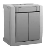 Выключатель Panasonic Pacific откр. 2кл. IP54 серый матовый (упак.:1шт) (WPTC51092GR-RU)